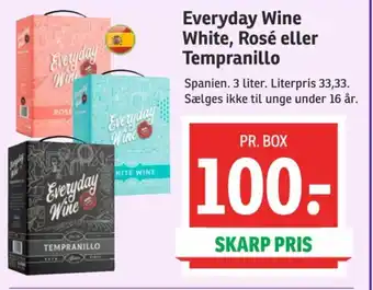 SPAR Everyday Wine White, Rosé eller Tempranillo tilbud