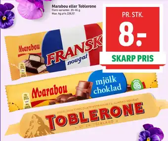 SPAR Marabou eller Toblerone tilbud