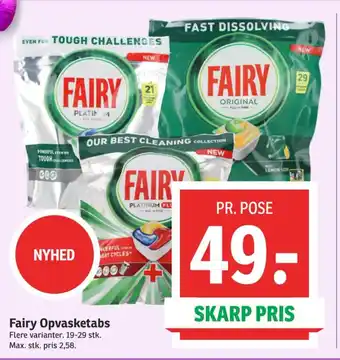 SPAR Fairy Opvasketabs tilbud