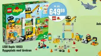 Otto Duborg LEGO Duplo 10933 Byggeplads med tårnkran tilbud