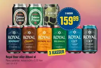 Otto Duborg Royal Beer eller Albani øl tilbud