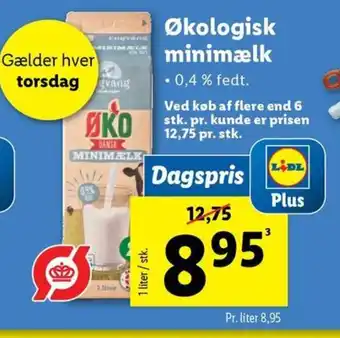 Lidl Økologisk minimælk tilbud