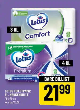 Løvbjerg LOTUS TOILETPAPIR EL. KØKKENRULLE tilbud