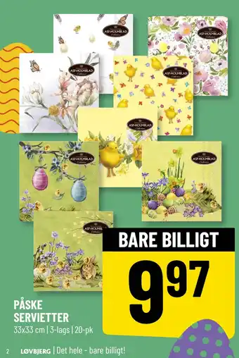 Løvbjerg PÅSKE SERVIETTER tilbud