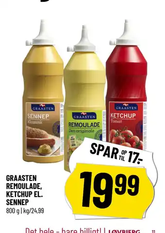 Løvbjerg GRAASTEN REMOULADE, KETCHUP EL. SENNEP tilbud