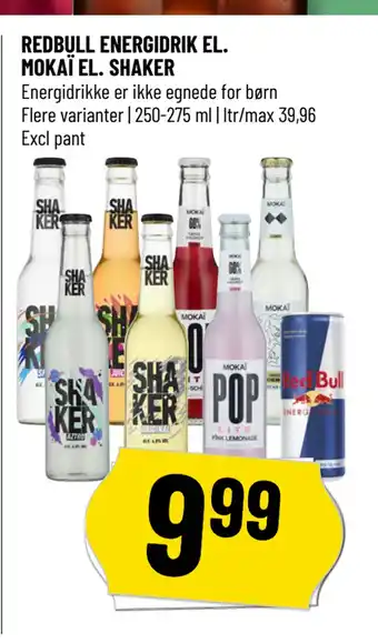 Løvbjerg REDBULL ENERGIDRIK EL. MOKAÏ EL. SHAKER tilbud