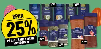 Løvbjerg SPAR 25% PÅ ALLE SANTA MARIA KRYDDERIER tilbud