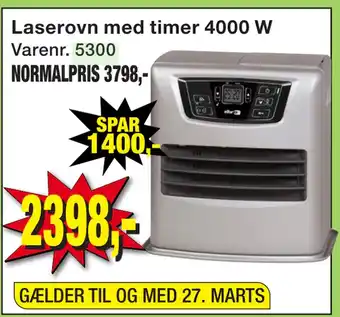 Harald Nyborg Laserovn med timer 4000 W tilbud