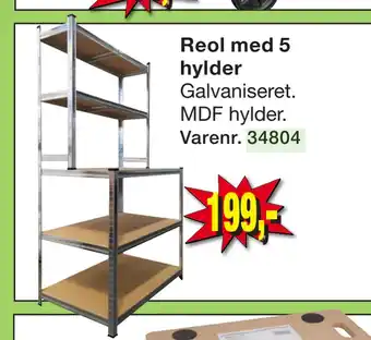 Harald Nyborg Reol med 5 hylder tilbud