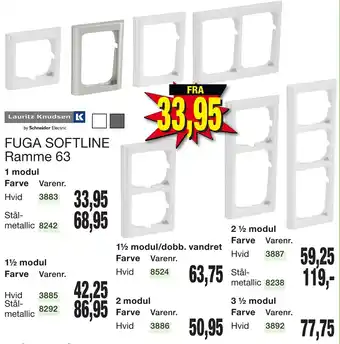 Harald Nyborg FUGA SOFTLINE Ramme 63 tilbud