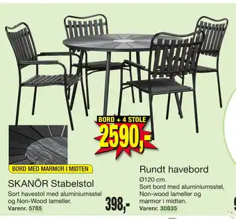 Harald Nyborg BORD + 4 STOLE tilbud