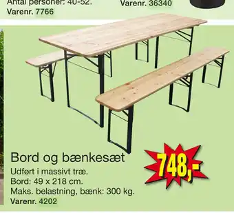 Harald Nyborg Bord og bænkesæt tilbud
