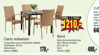 Harald Nyborg BORD + 4 STOLE tilbud