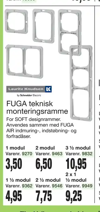 Harald Nyborg FUGA teknisk monteringsramme tilbud