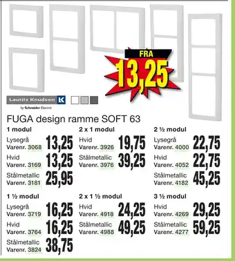 Harald Nyborg FUGA design ramme SOFT 63 tilbud