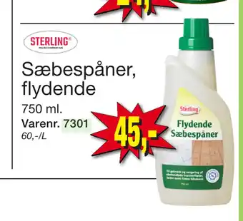 Sæbespåner, flydende