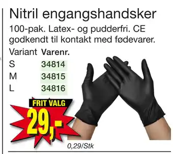 Harald Nyborg Nitril engangshandsker tilbud