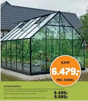 XL-BYG OUTRIUM DRIVHUS tilbud
