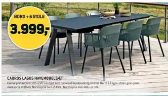 XL-BYG CARROS LAGOS HAVEMØBELSÆT tilbud