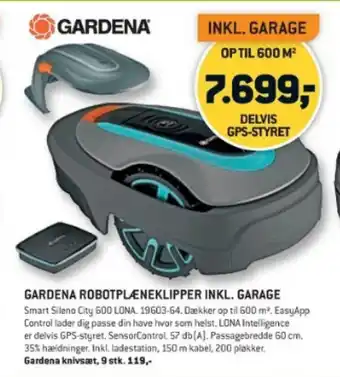 XL-BYG GARDENA ROBOTPLÆNEKLIPPER INKL. GARAGE tilbud