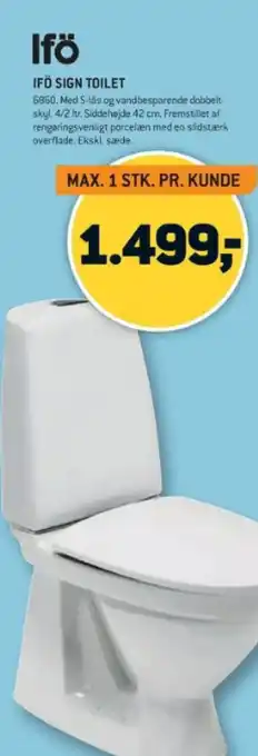 XL-BYG IFÖ SIGN TOILET tilbud
