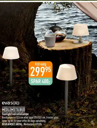 Imerco Sunlight solcellelampe tilbud