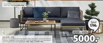 JYSK UGILT BORD + SOFA tilbud