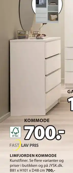 JYSK LIMFJORDEN KOMMODE tilbud