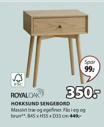 JYSK HOKKSUND SENGEBORD tilbud