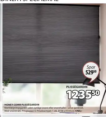JYSK HONEY COMB PLISSÉGARDIN tilbud