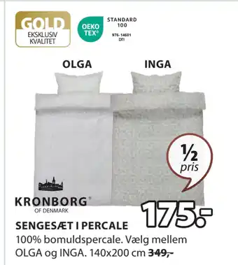 JYSK SENGESÆT I PERCALE tilbud
