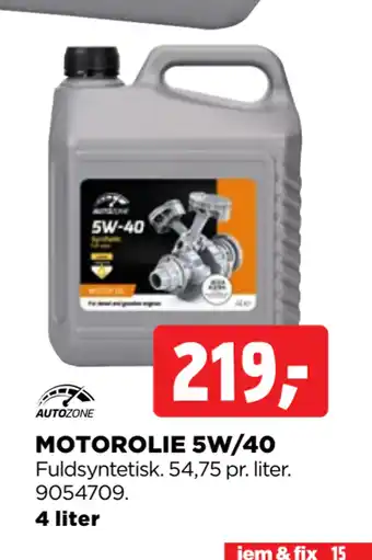 jem & fix MOTOROLIE 5W/40 tilbud