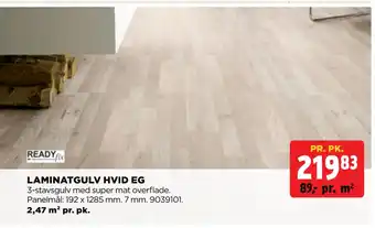 jem & fix LAMINATGULV HVID EG tilbud