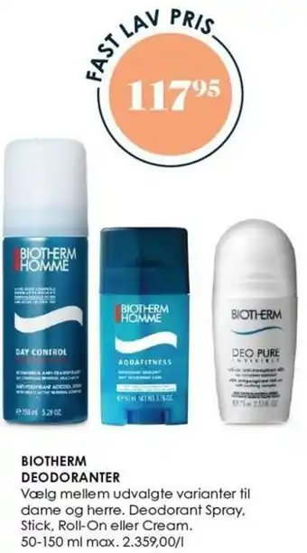 Matas Biotherm Deodoranter 50-150 ml tilbud