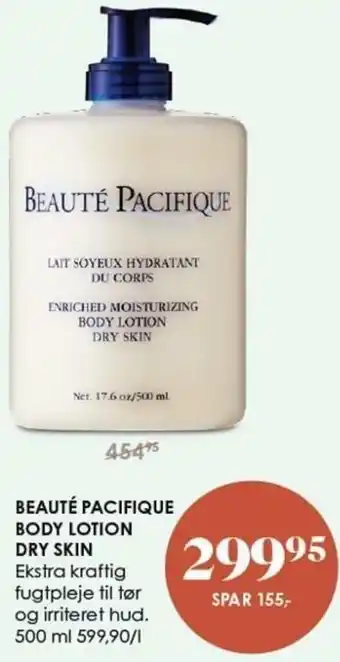 Matas Beauté Pacifique Body Lotion Dry Skin tilbud
