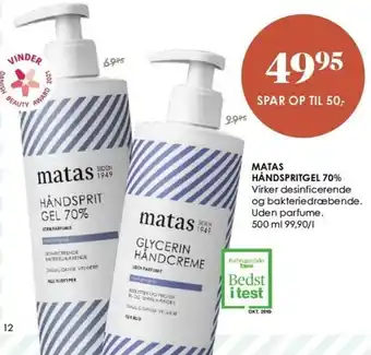 Matas Matas Hänspritgel 70% tilbud