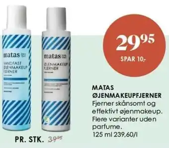 Matas Matas Øjenmakeupfjerner 125 ml tilbud