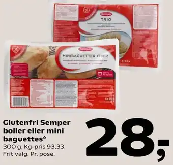 Glutenfri Semper Boller Eller Mini Baguettes 300 g