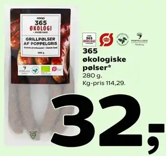 Coop 365 365 Økologiske Pølser 280 g tilbud