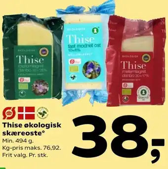 Coop 365 Thise Økologisk Skæreoste 494 g tilbud