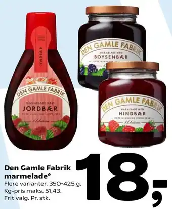Coop 365 Den Gamle Fabrik Marmelade 350-425 g tilbud