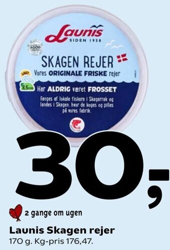 Coop 365 Launis Skagen Rejer 170 g tilbud