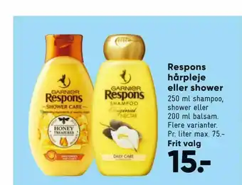 Bilka Respons hårpleje eller shower tilbud