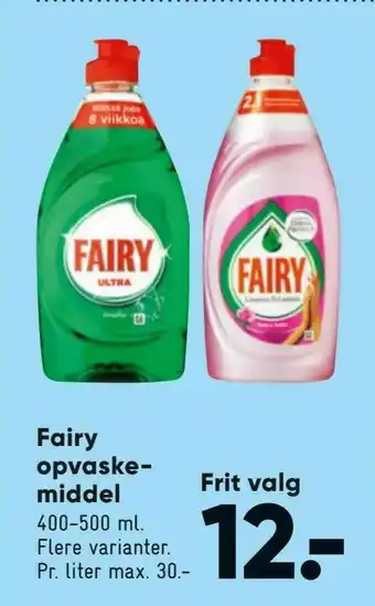 Bilka Fairy opvaske middel tilbud