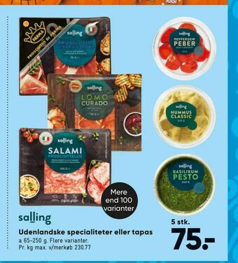 Bilka Udenlandske specialiteter eller tapas tilbud
