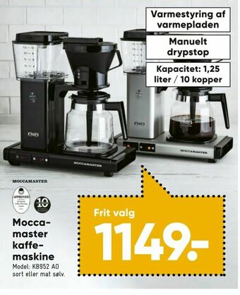 Bilka Moccamaster kaffemaskine tilbud