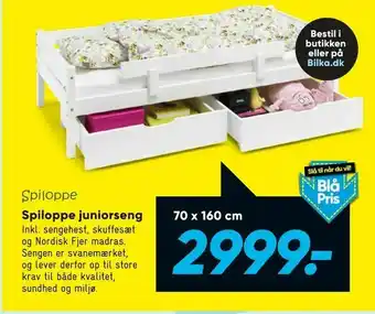 Bilka Spiloppe juniorseng 70 x 160 cm tilbud