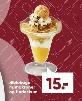 Æblekage m/makroner og flødeskum