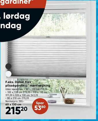 Bilka Debel Flex plisségardin u/ mørklægning tilbud