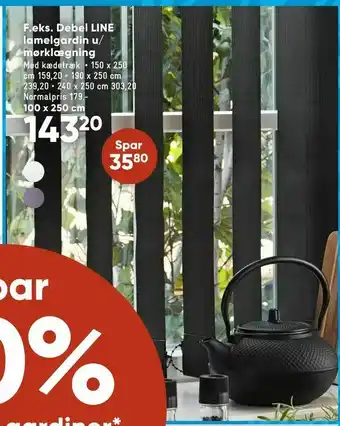 Bilka F.eks. Debel LINE lamelgardin u/ mørklægning tilbud